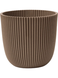 Pot Capi Nature Groove en taupe chaud - D25 cm - GREEN OASIS - SHOP
