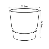 Pot Elho Greenville Rond Noir - D39 x H37 - GREEN OASIS - SHOP