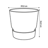 Pot Elho Greenville Rond Noir - D39 x H37 - GREEN OASIS - SHOP