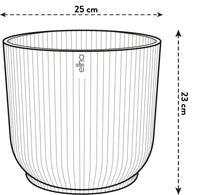 Pot Elho Vibes Fold Rond Bleu - D25 x H23 - GREEN OASIS - SHOP