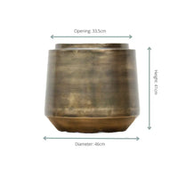 Pot Indigo Vintage Or - D46 x H41 - GREEN OASIS - SHOP Plantes vertes originales livrées à votre domicile