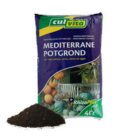 Sac de terreau Culvita pour pots méditerranéens avec rhizoplus, capacité 40 l.